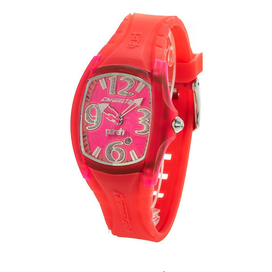 Chronotech Rote Gummikleid-Armbanduhr