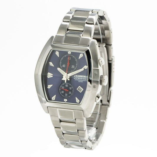 Chronotech Silberne Edelstahl-Dress-Watch