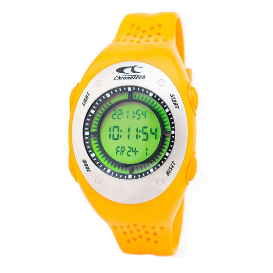 Chronotech Orange Digital-Uhr aus Gummi