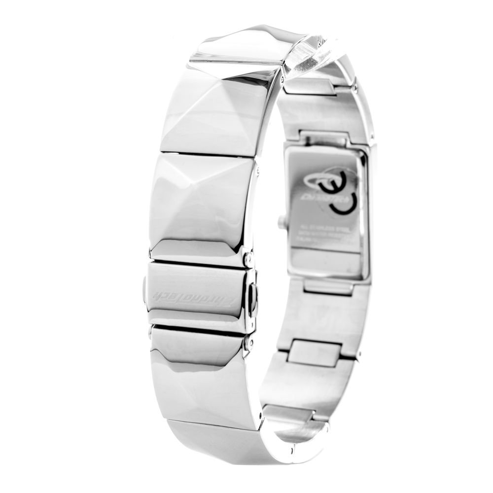 Chronotech Silberne Uhr aus Edelstahl