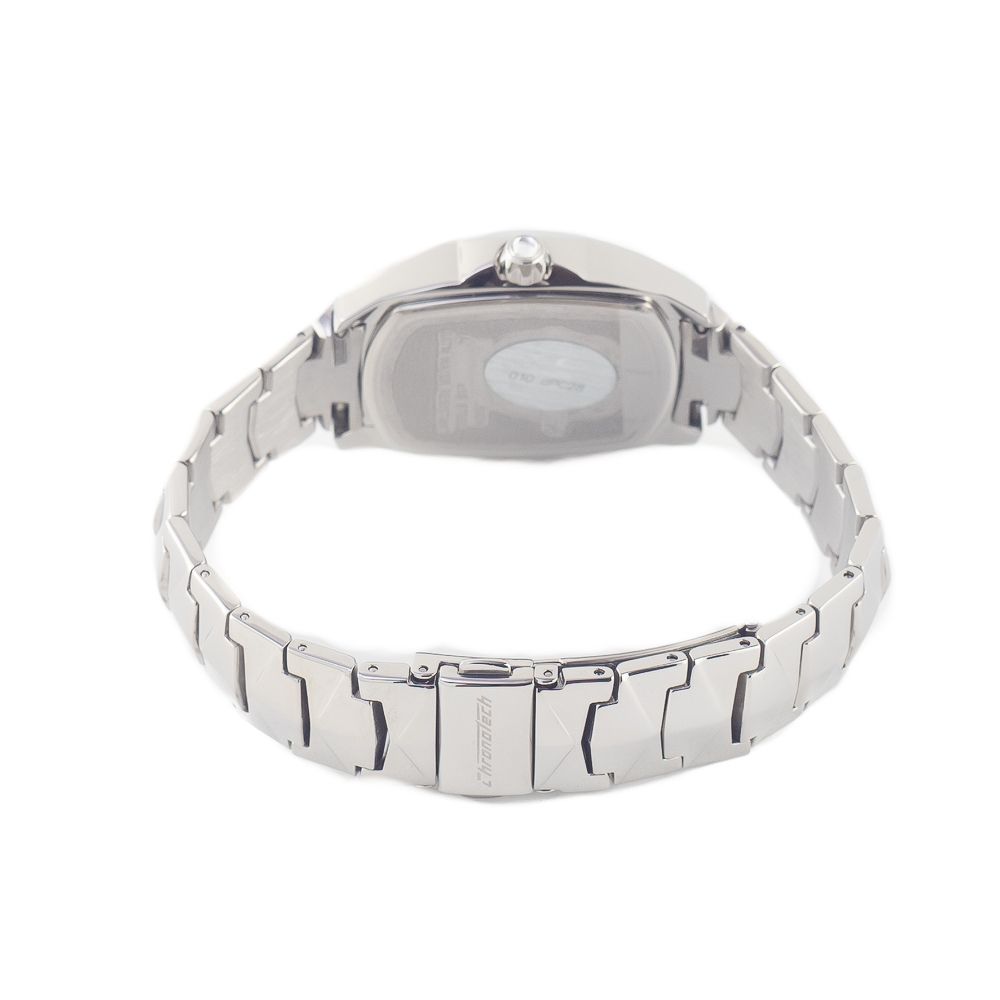 Chronotech Silberne Uhr aus Edelstahl