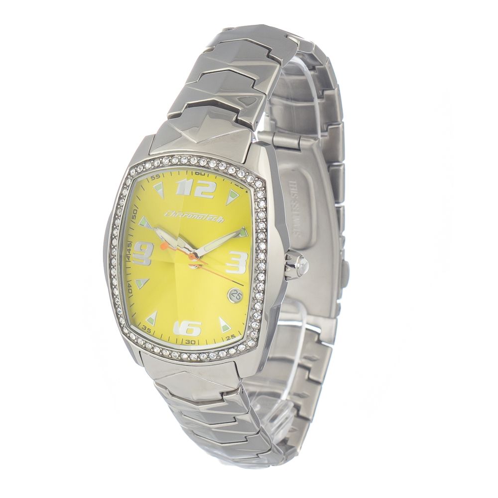 Chronotech Silberne Uhr aus Edelstahl