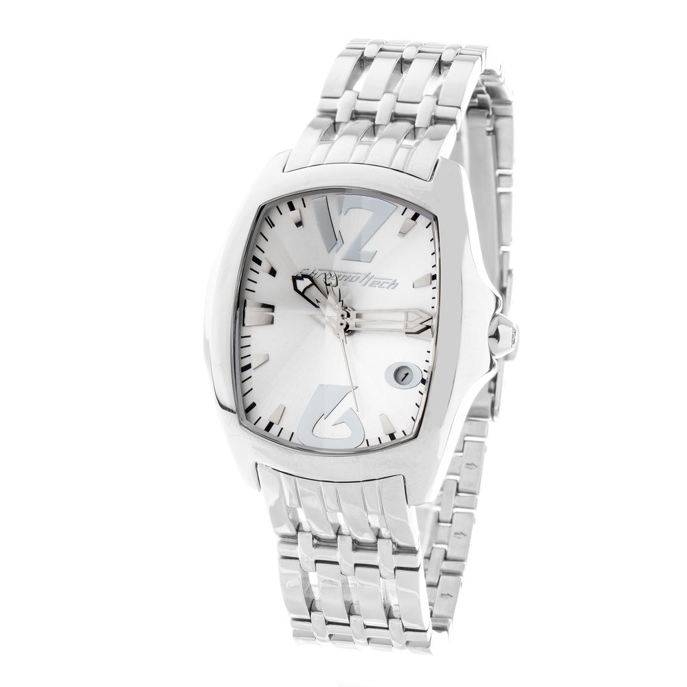 Chronotech Silberne Uhr aus Edelstahl