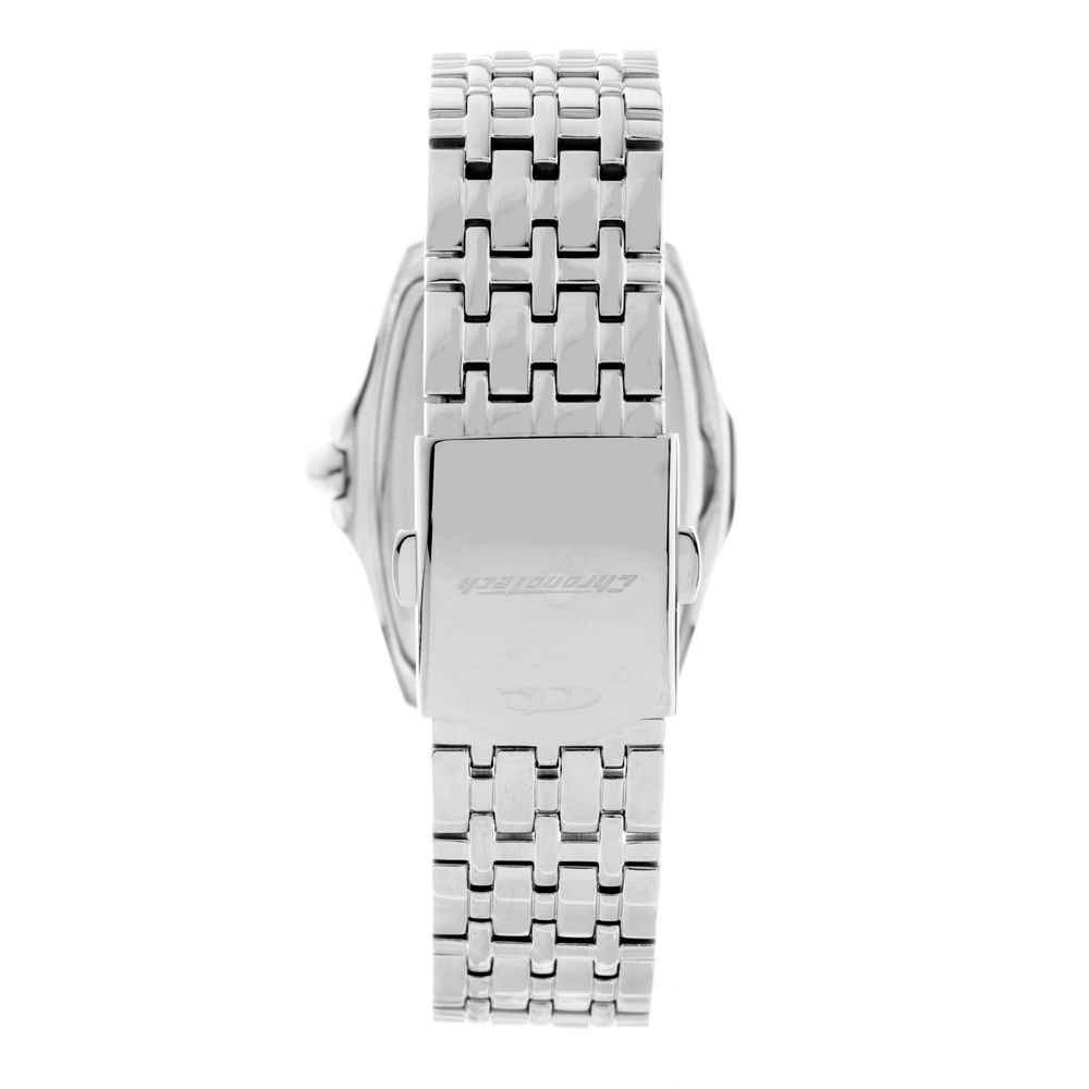 Chronotech Silberne Uhr aus Edelstahl