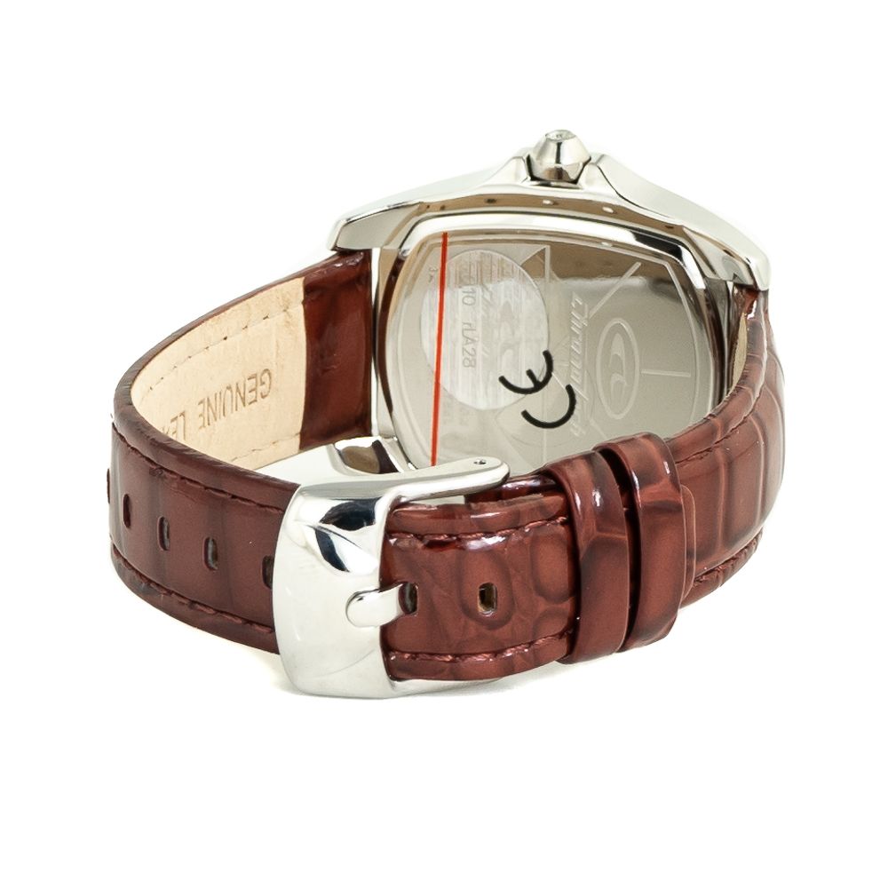 Chronotech Braune Leder-Dress-Uhr