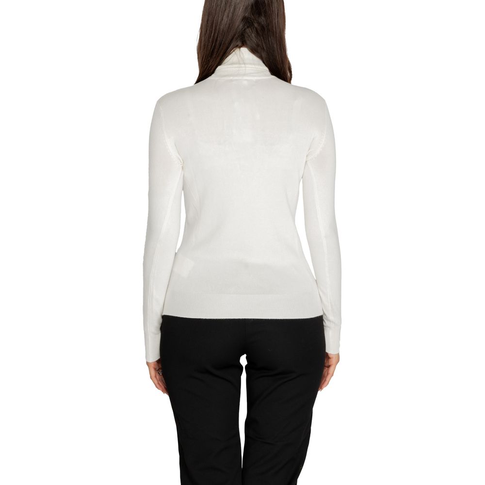 Guess Weißer Viskose-Rollkragenpullover