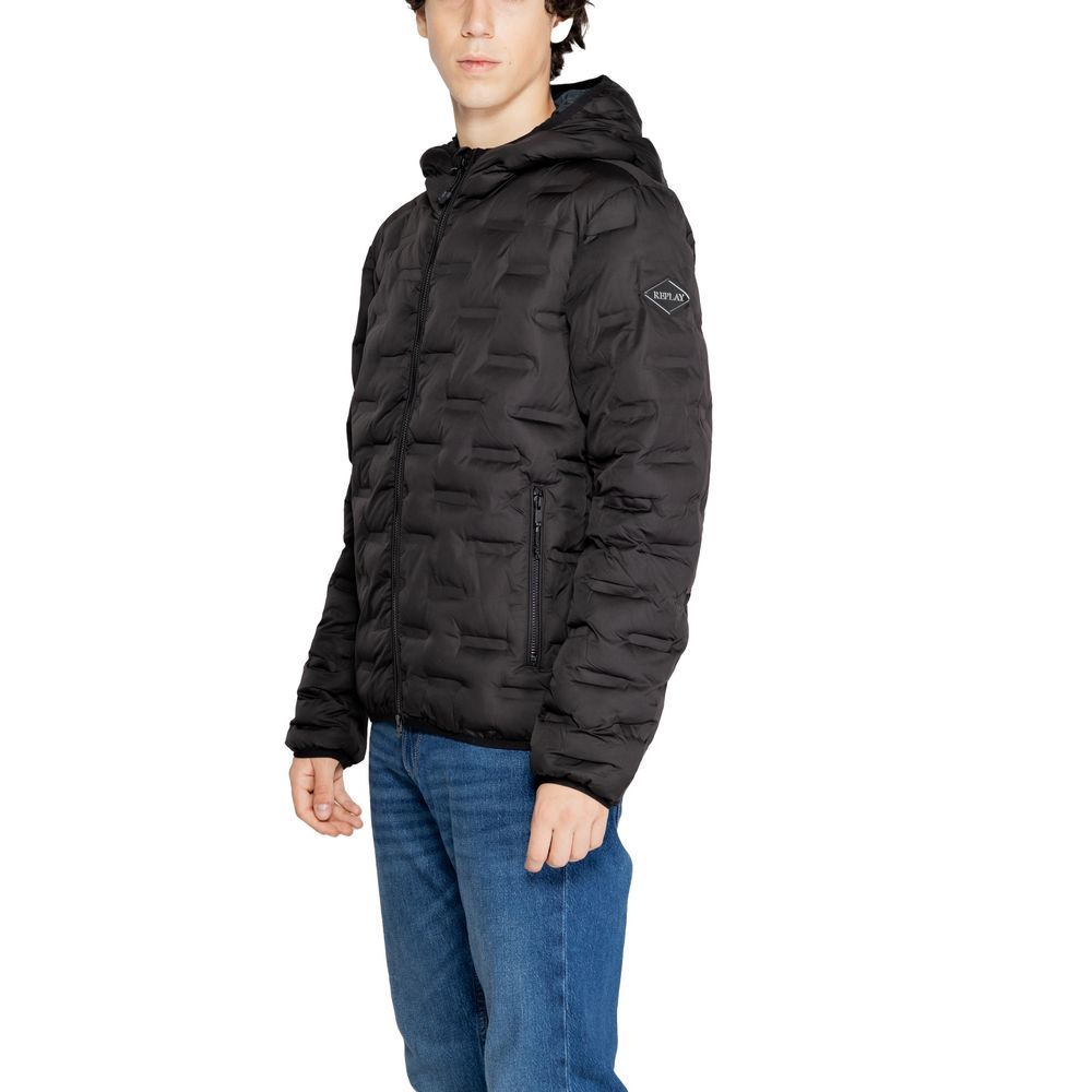 Replay Schwarze Polyesterjacken &