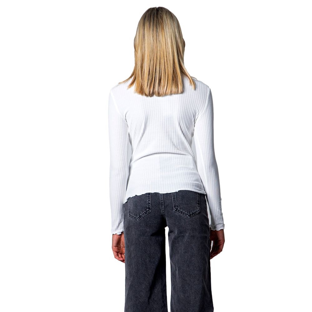 Only Weißer Polyester-Rollkragenpullover