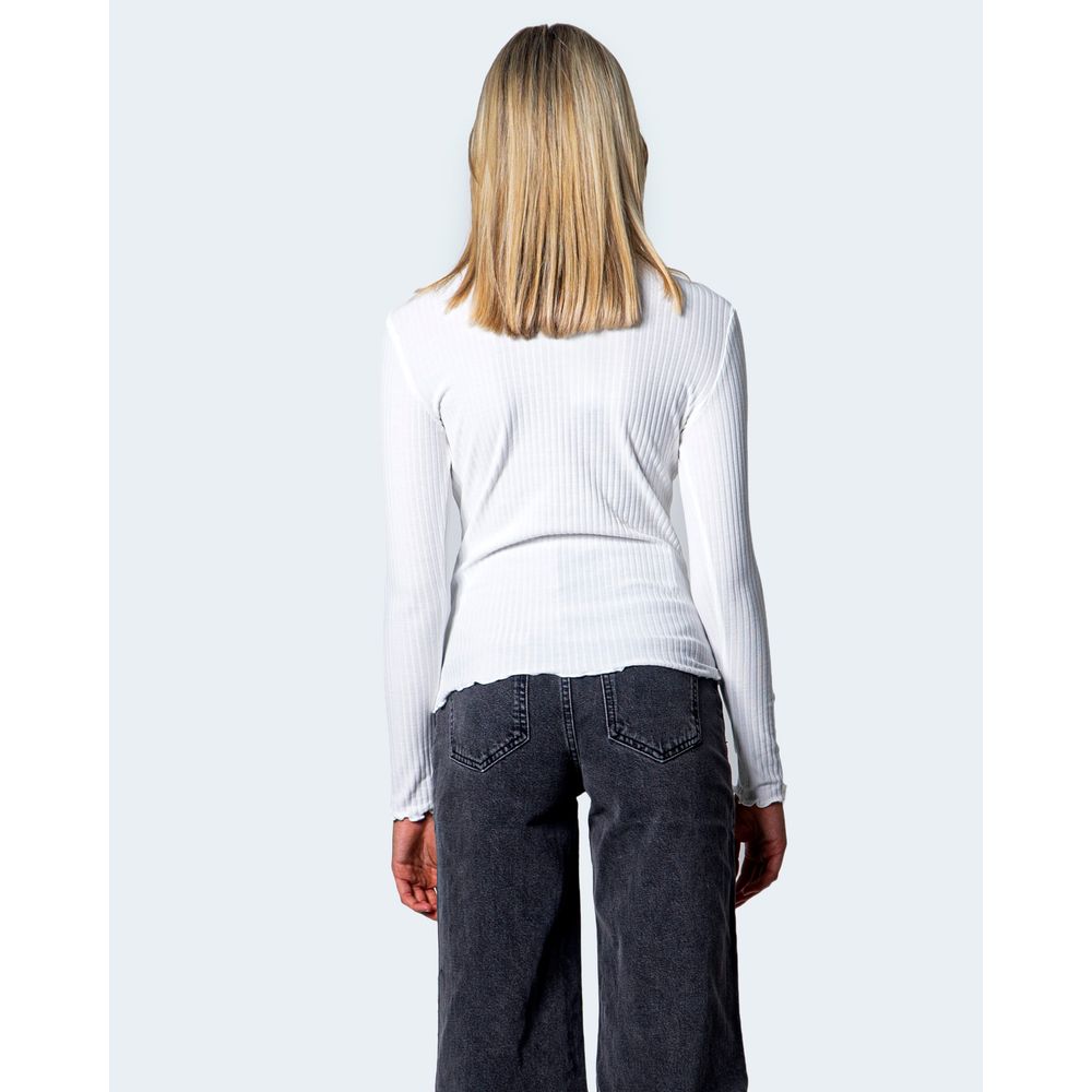 Only Weißer Polyester-Rollkragenpullover