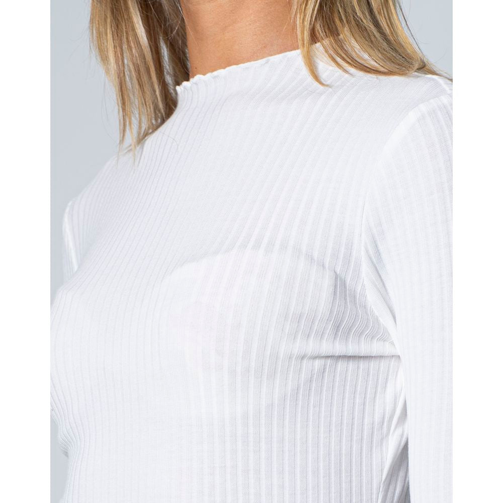 Only Weißer Polyester-Rollkragenpullover