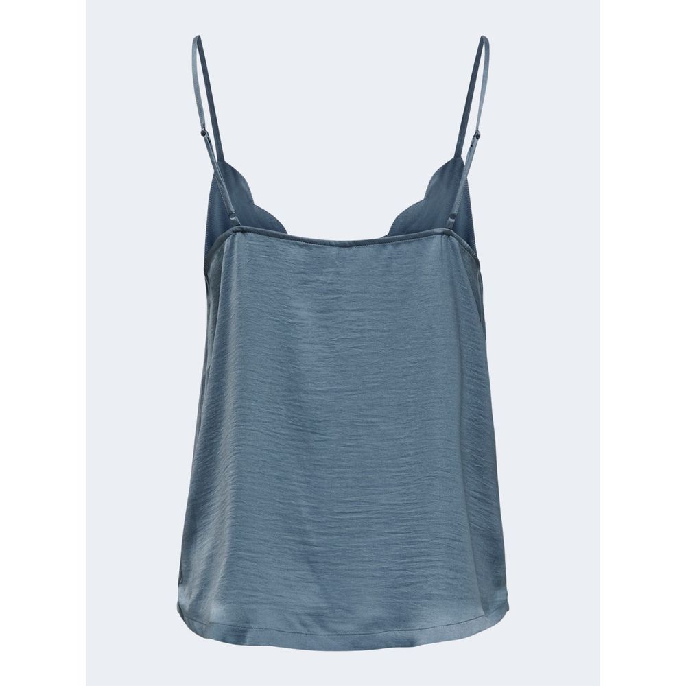 Only Blaues Polyester-Tank-Top