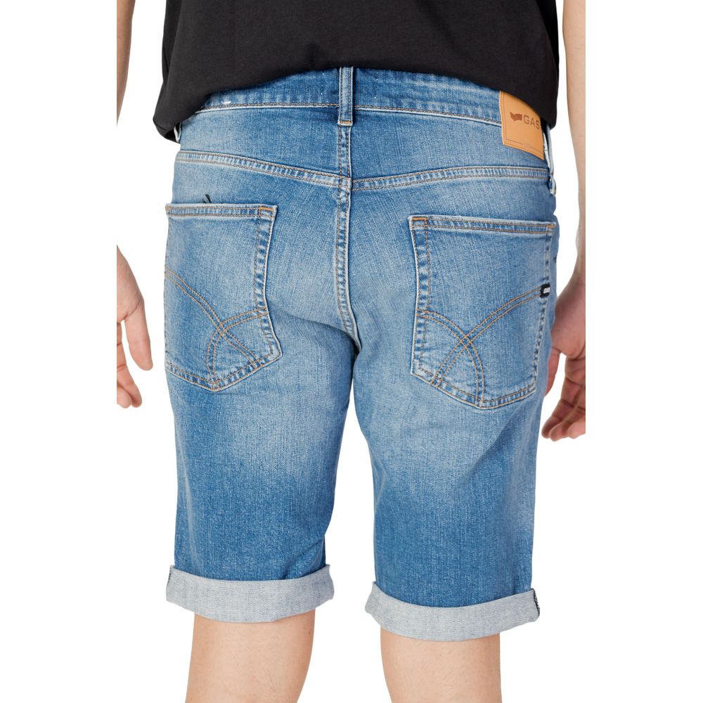 Gas Blaue Baumwoll-Bermudas