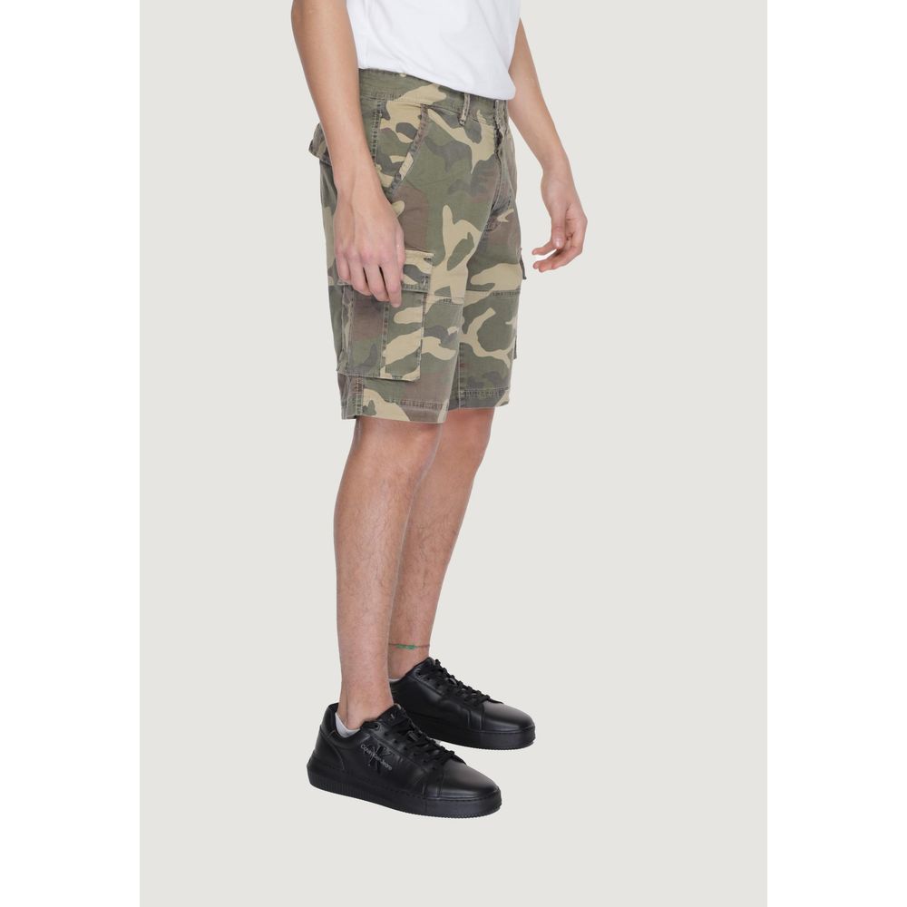 U.S. POLO ASSN. Beigefarbene Baumwoll-Bermuda-Shorts