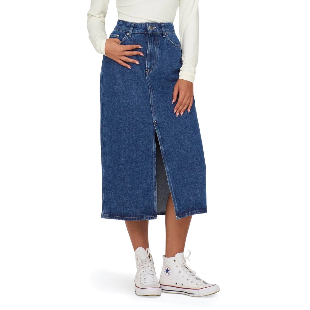 Only Blau Baumwolle Lang