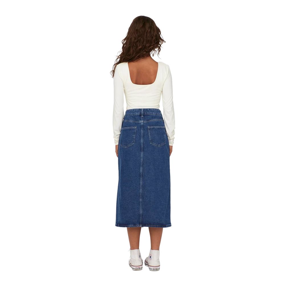 Only Blau Baumwolle Lang