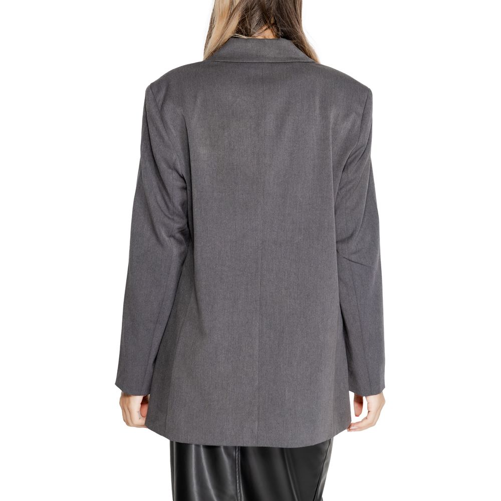 Only Grauer Blazer aus recyceltem Polyester