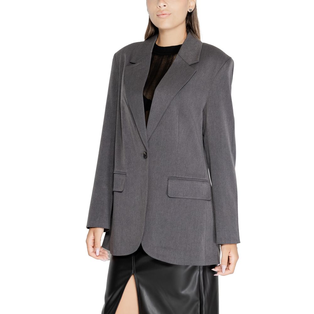 Only Grauer Blazer aus recyceltem Polyester