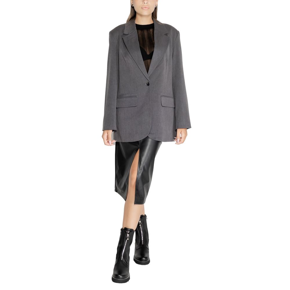 Only Grauer Blazer aus recyceltem Polyester