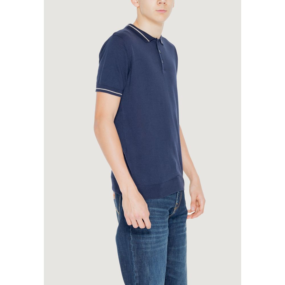 Hamaki-Ho Blauer Baumwollpullover