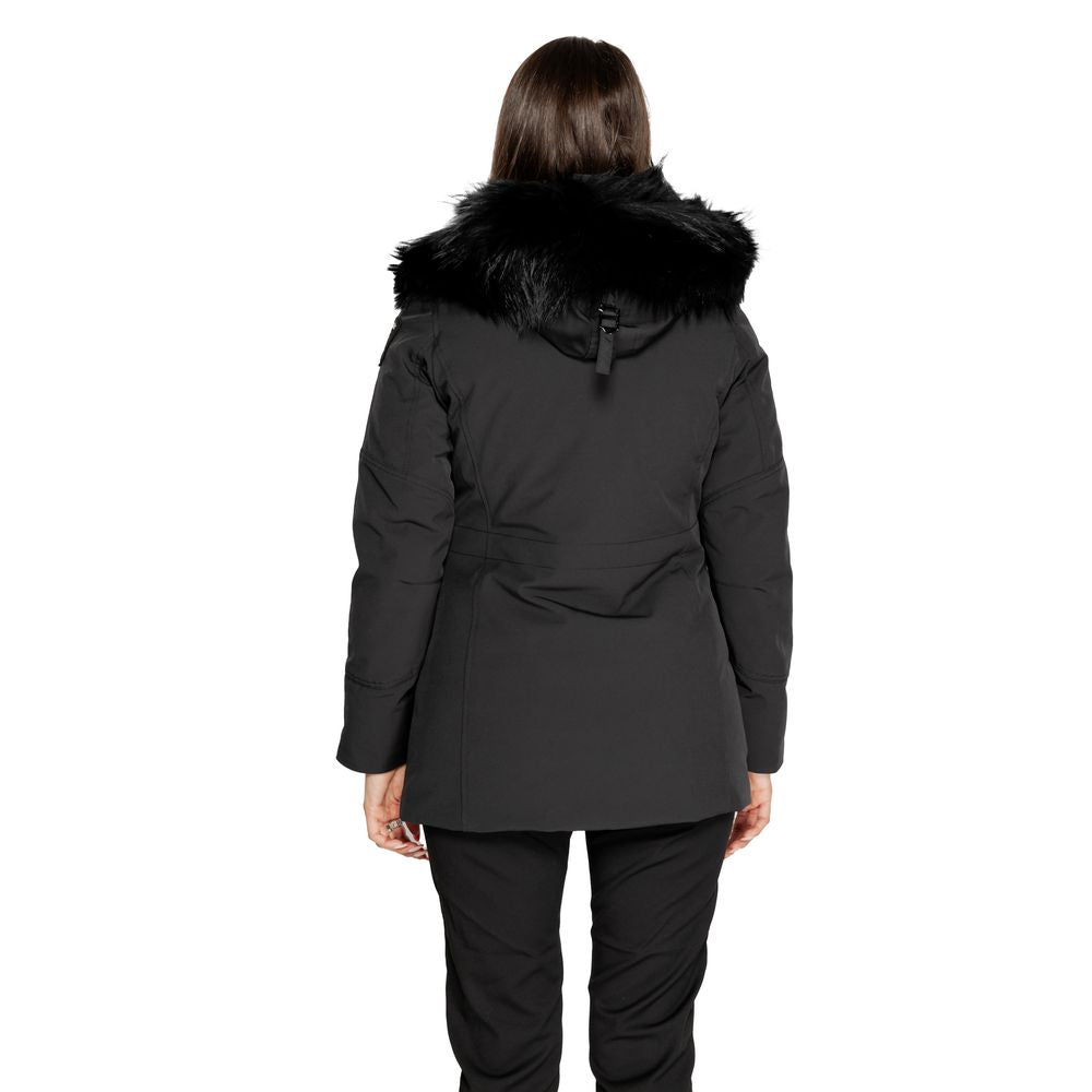 Blauer Schwarzer Polyester-Parka