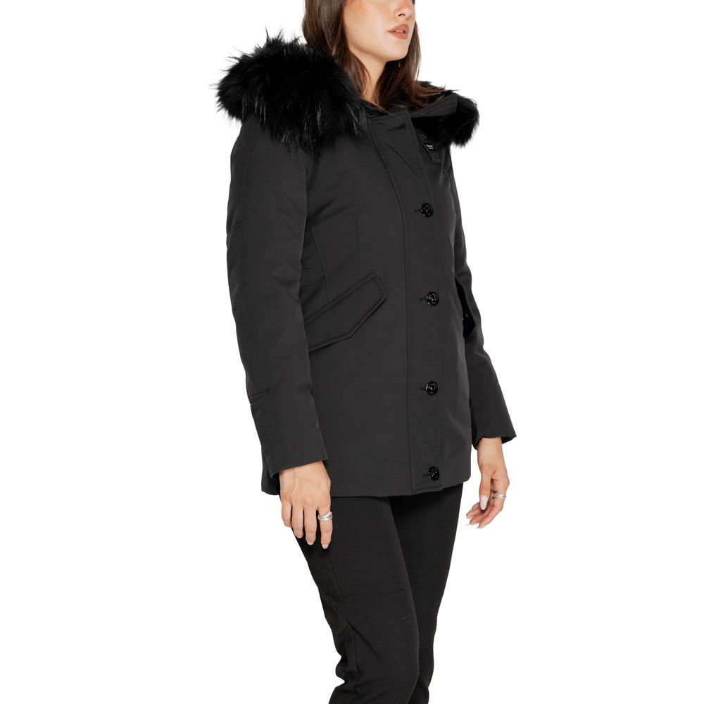 Blauer Schwarzer Polyester-Parka