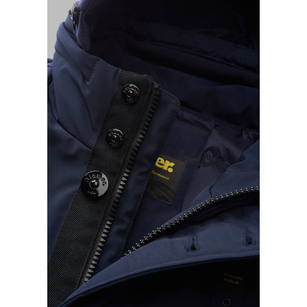 Blauer Polyethylen-Parka