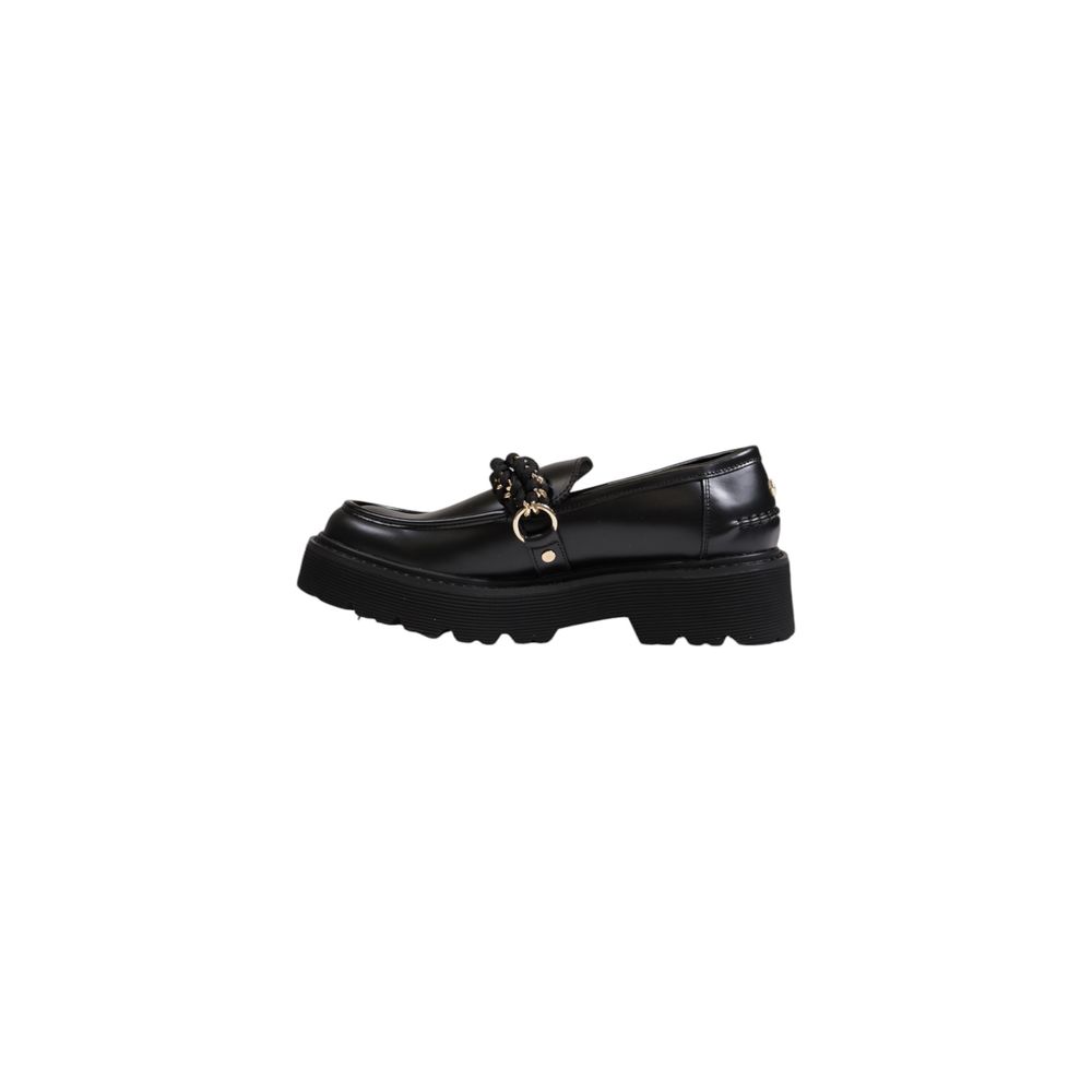 Cult Schwarze Lederplattform