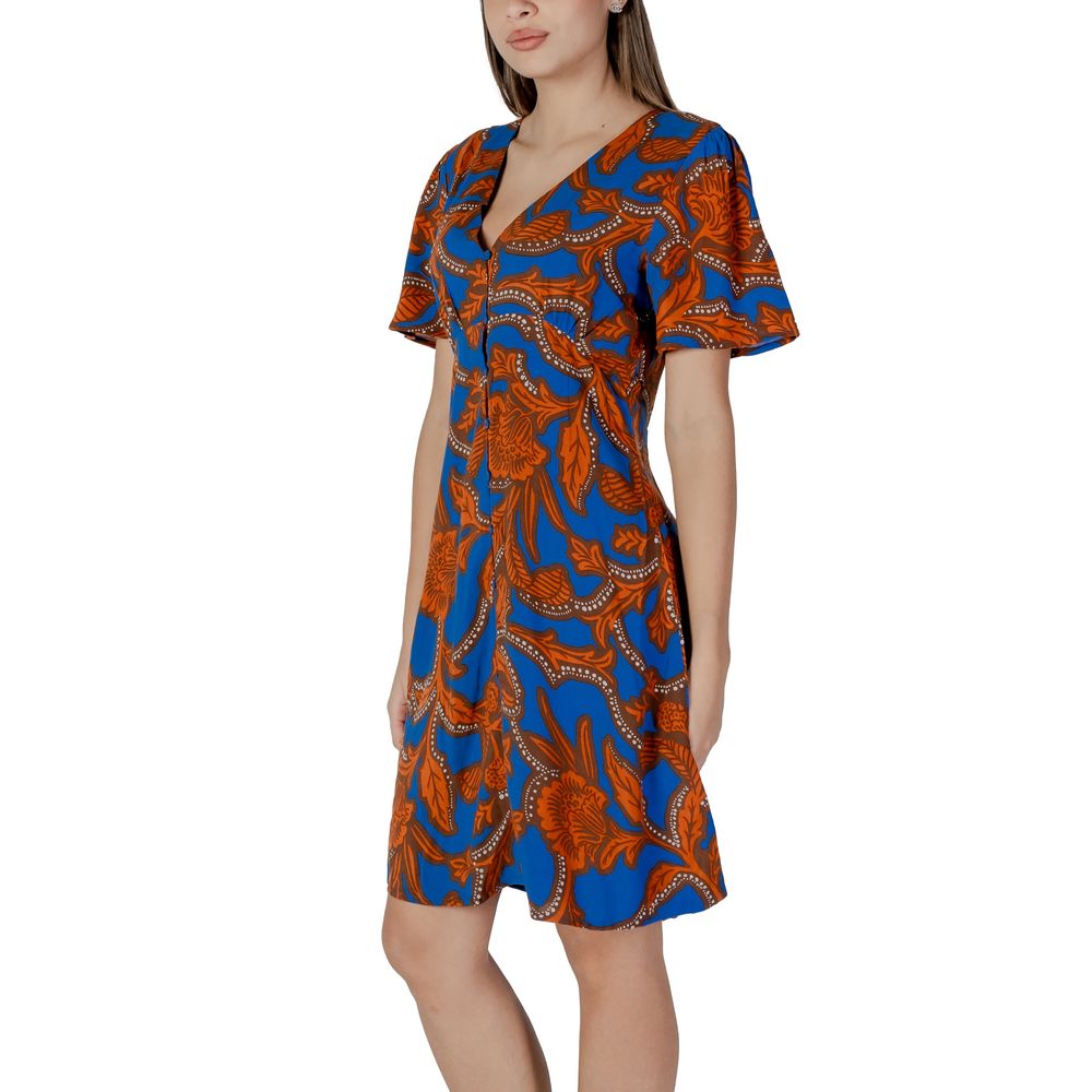 B.Young Midi aus blauer Viskose