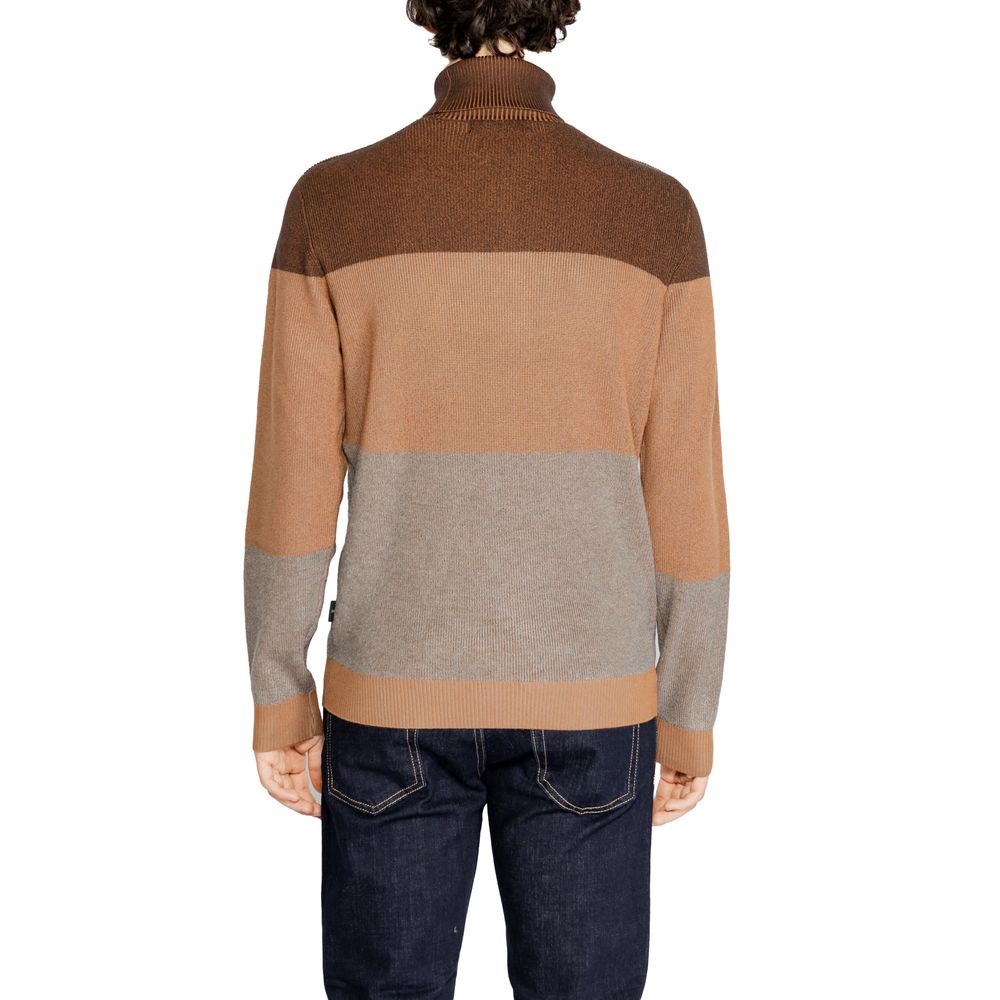 Hamaki-Ho Brauner Viskose-Rollkragenpullover