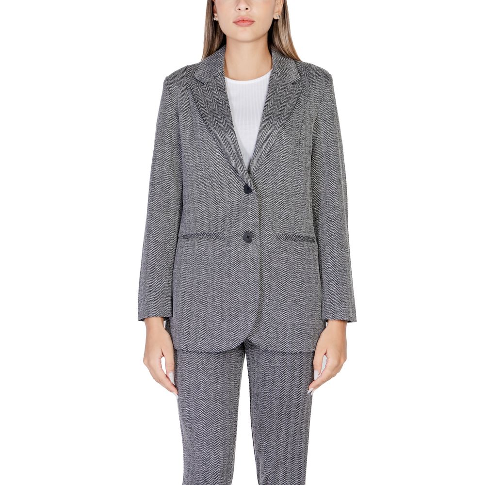ICHI Schwarzer Polyester-Blazer