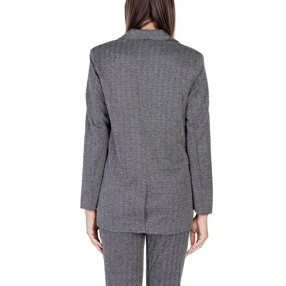 ICHI Schwarzer Polyester-Blazer