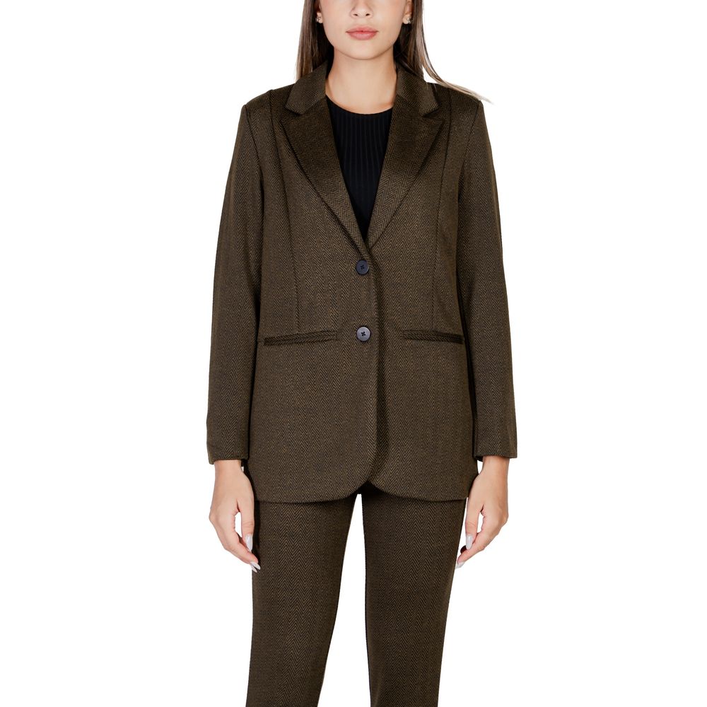 ICHI Grüner Polyester-Blazer