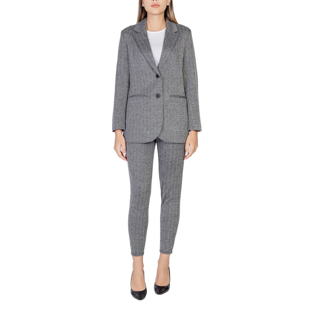 ICHI Schwarzer Polyester-Blazer