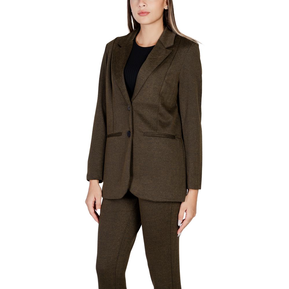 ICHI Grüner Polyester-Blazer