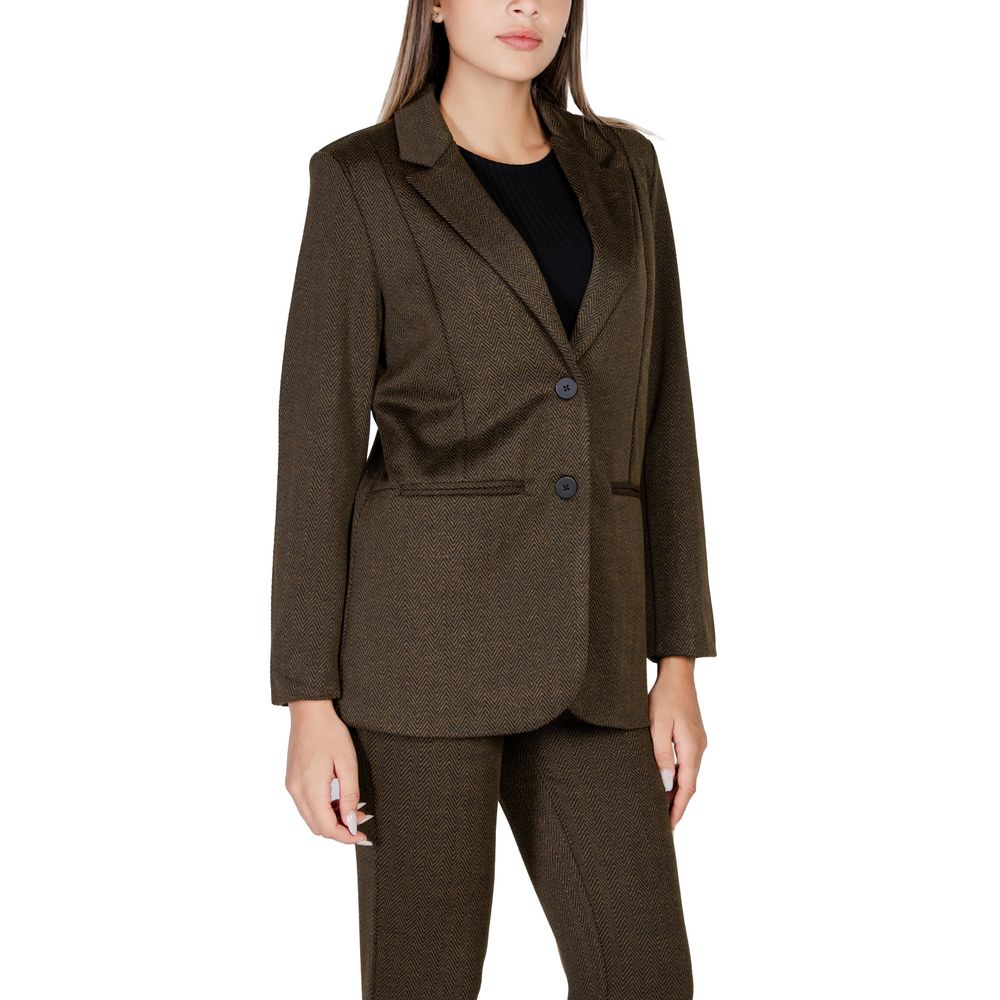 ICHI Grüner Polyester-Blazer