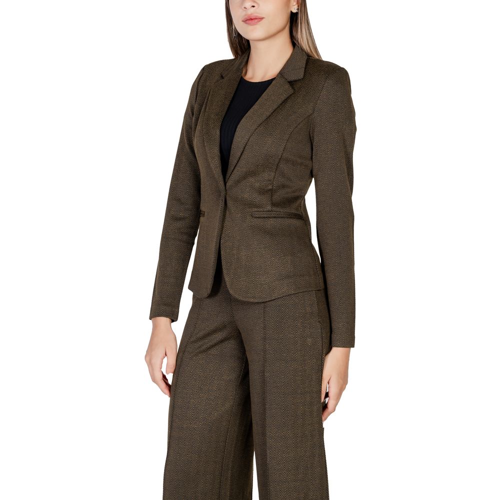 ICHI Grüner Polyester-Blazer