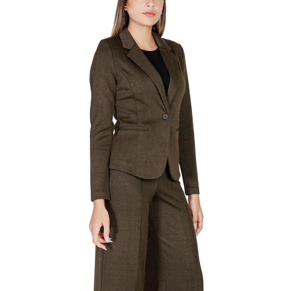 ICHI Grüner Polyester-Blazer