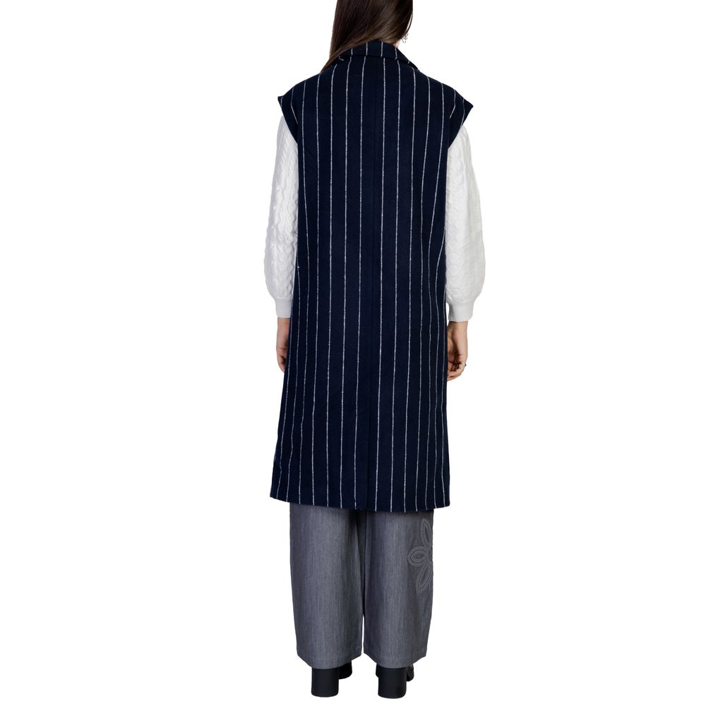 ICHI Blaue Polyester Sleveless Jacke