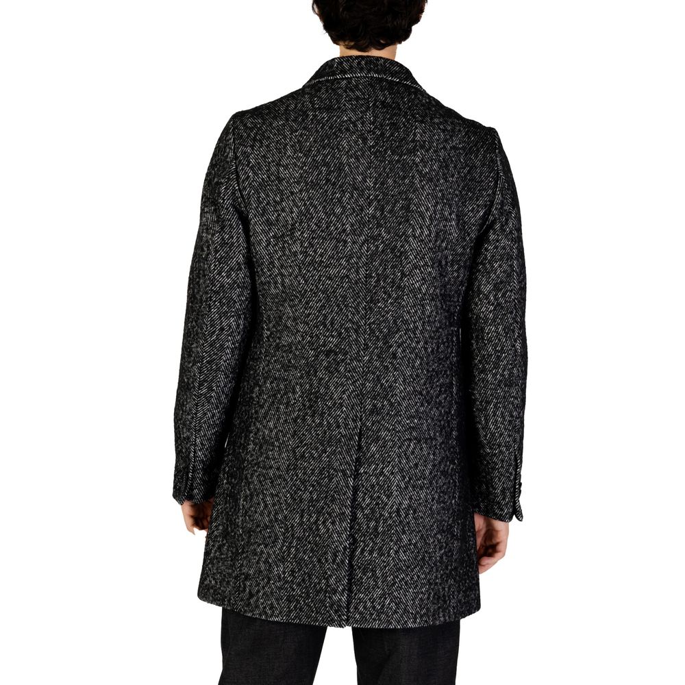 Hamaki-Ho Schwarzer Polyester-Mantel