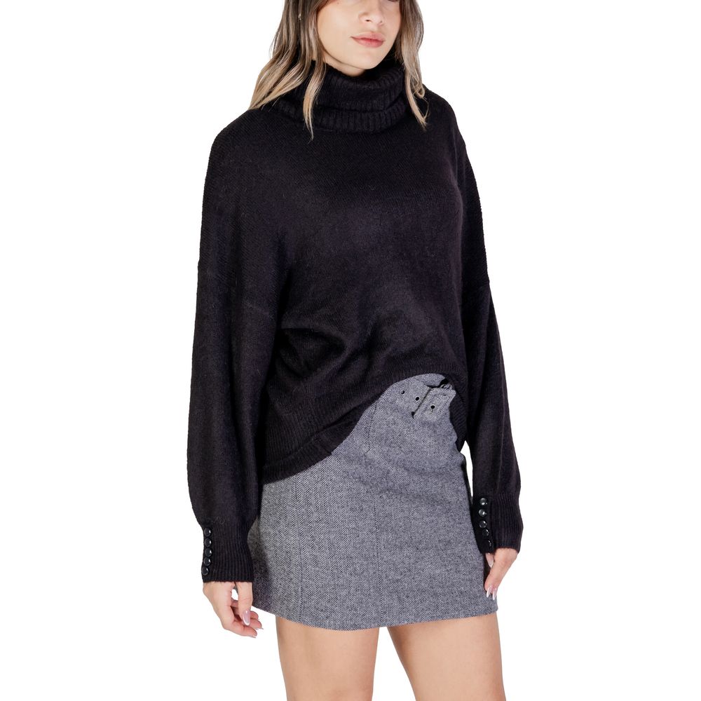 ICHI Schwarzer Marabu-Rollkragenpullover