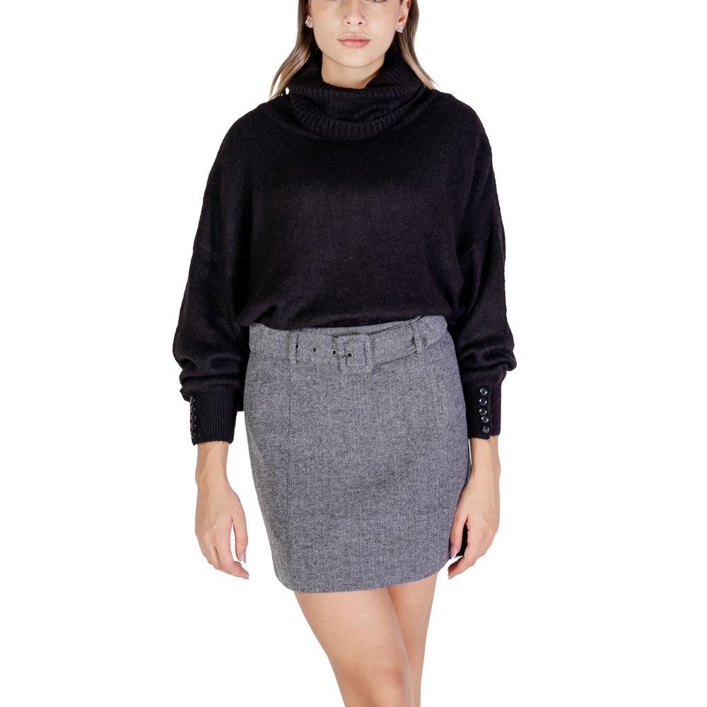 ICHI Schwarzer Marabu-Rollkragenpullover