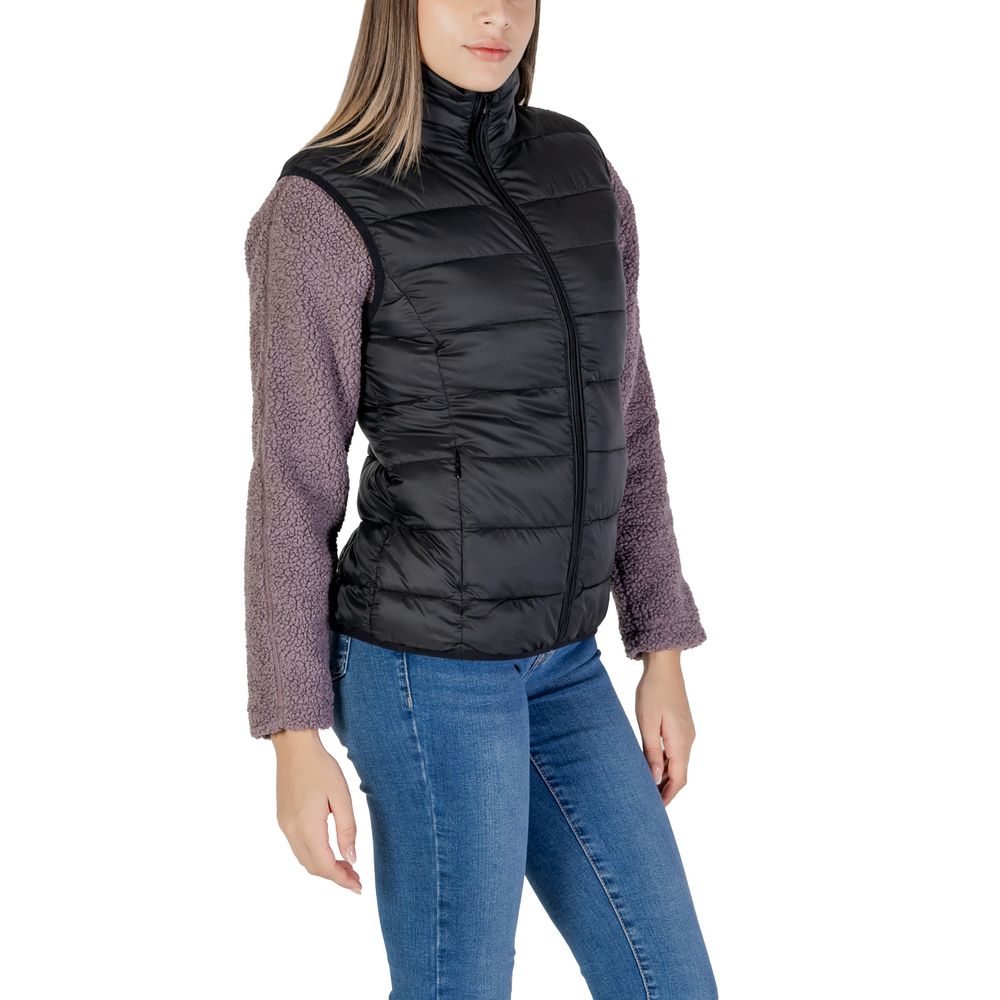 B.Young Schwarze Nylon Sleveless Jacke