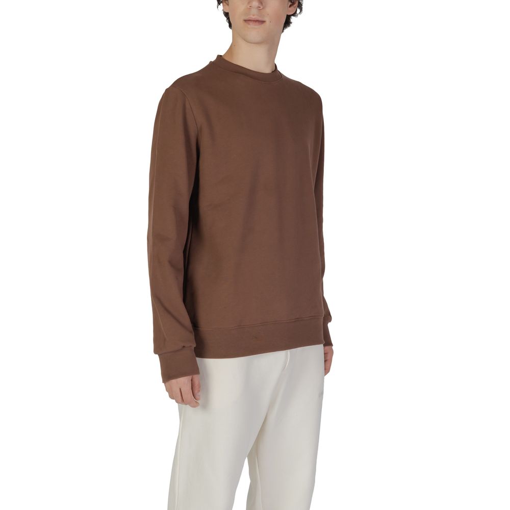 Underclub Braunes Baumwoll-Sweatshirt
