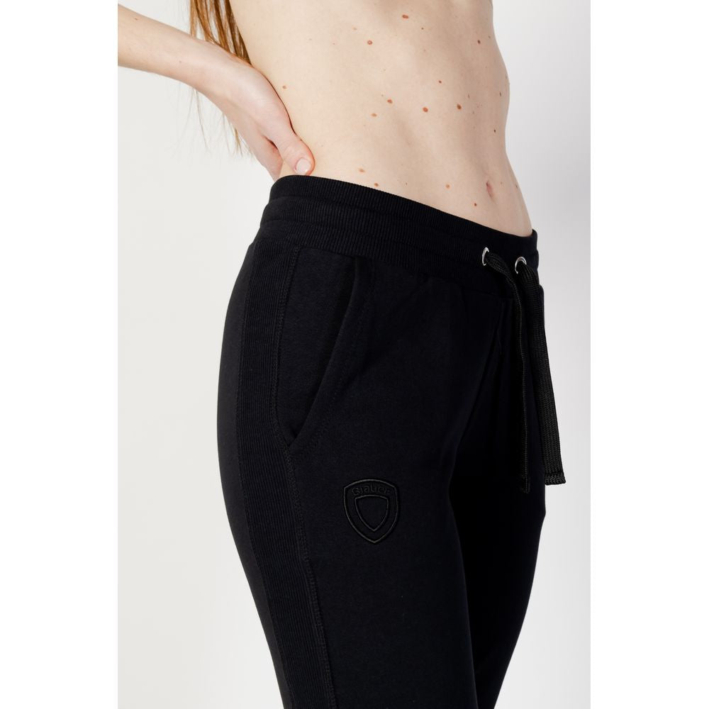 Blauer Schwarze Baumwoll-Jogger Workout-Hose