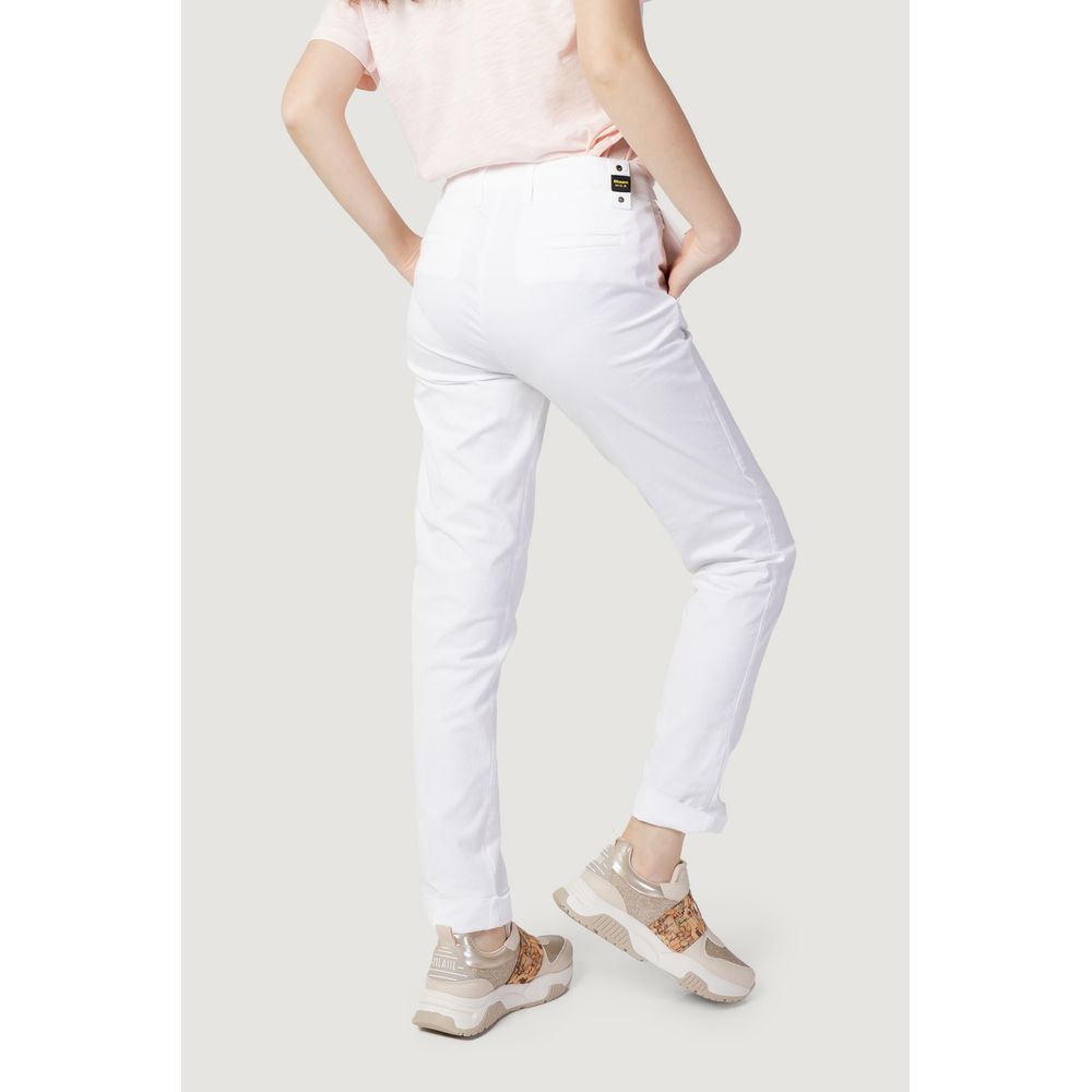 Blauer Weiße Baumwollhose