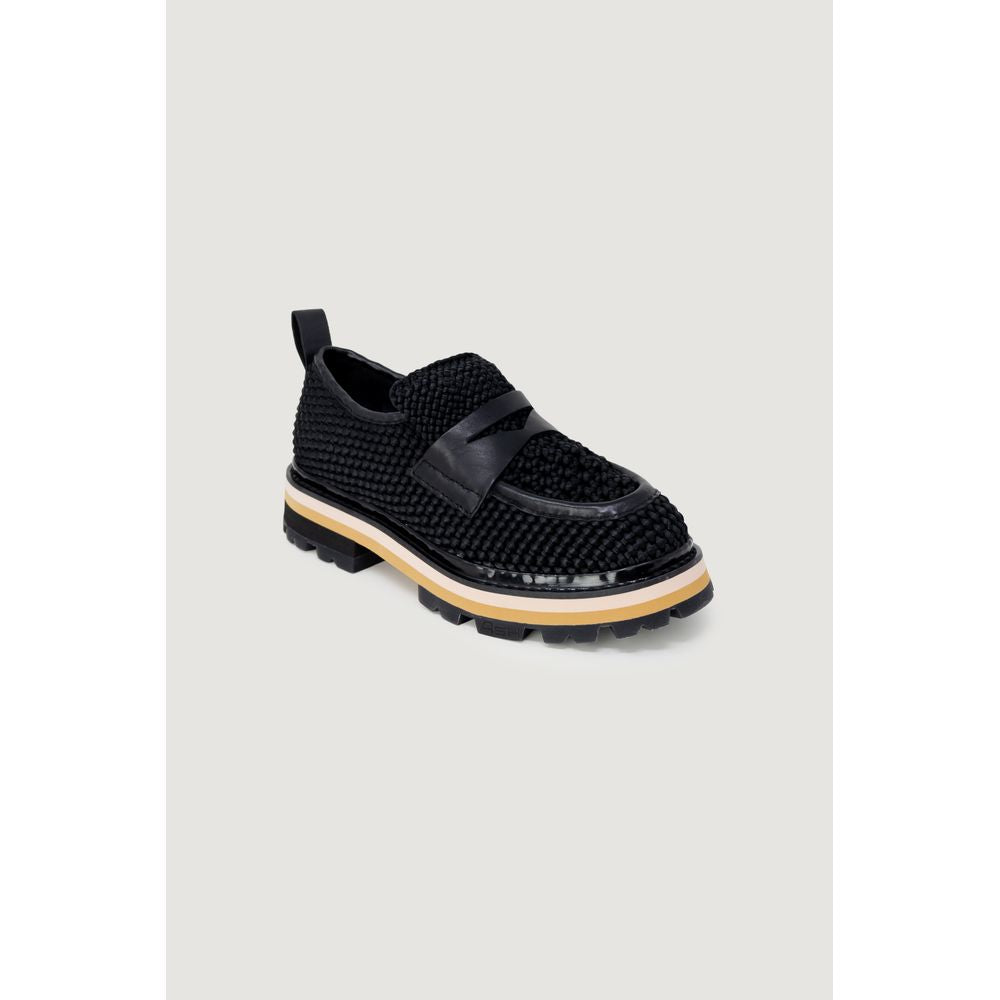 ASH Schwarze Lederplattform