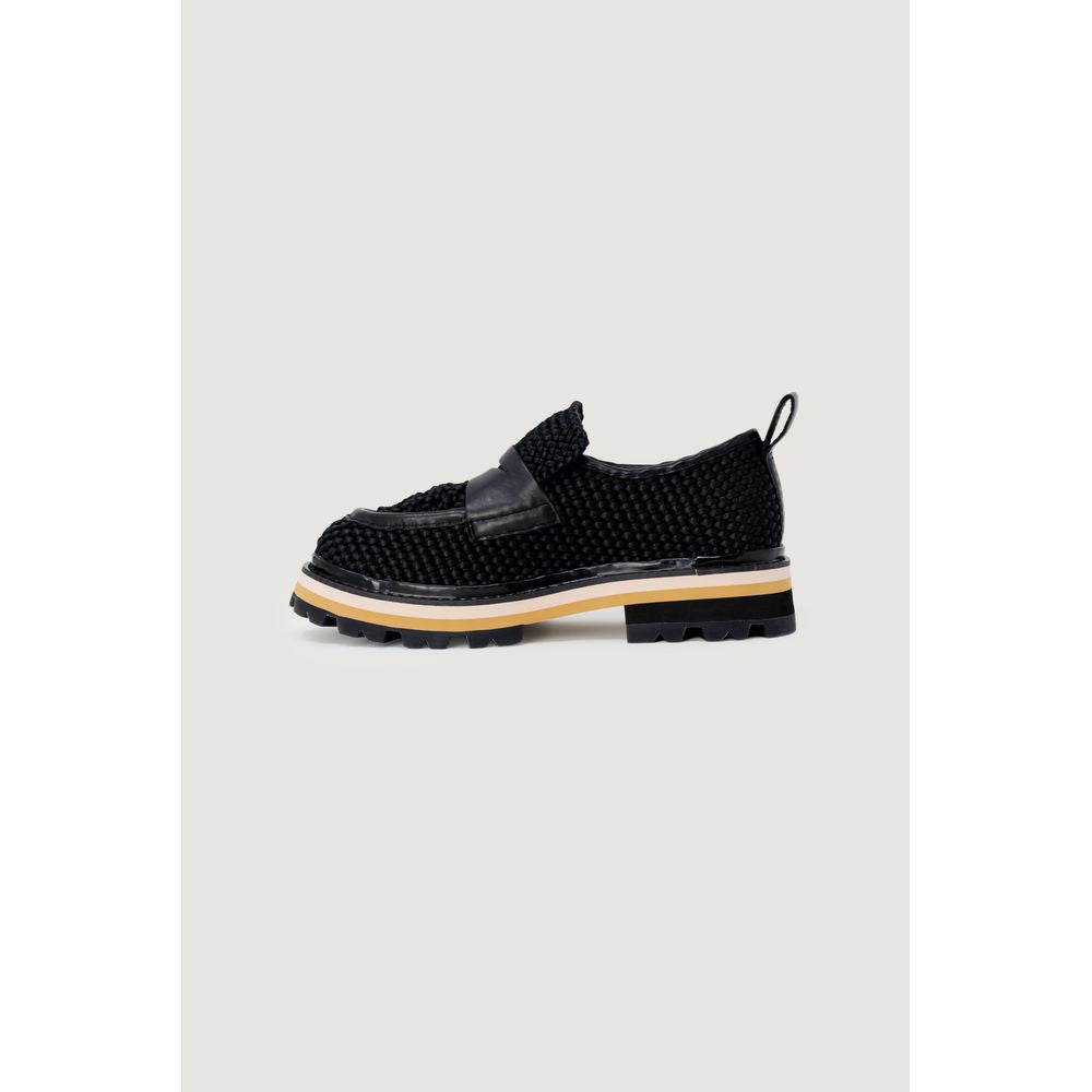 ASH Schwarze Lederplattform