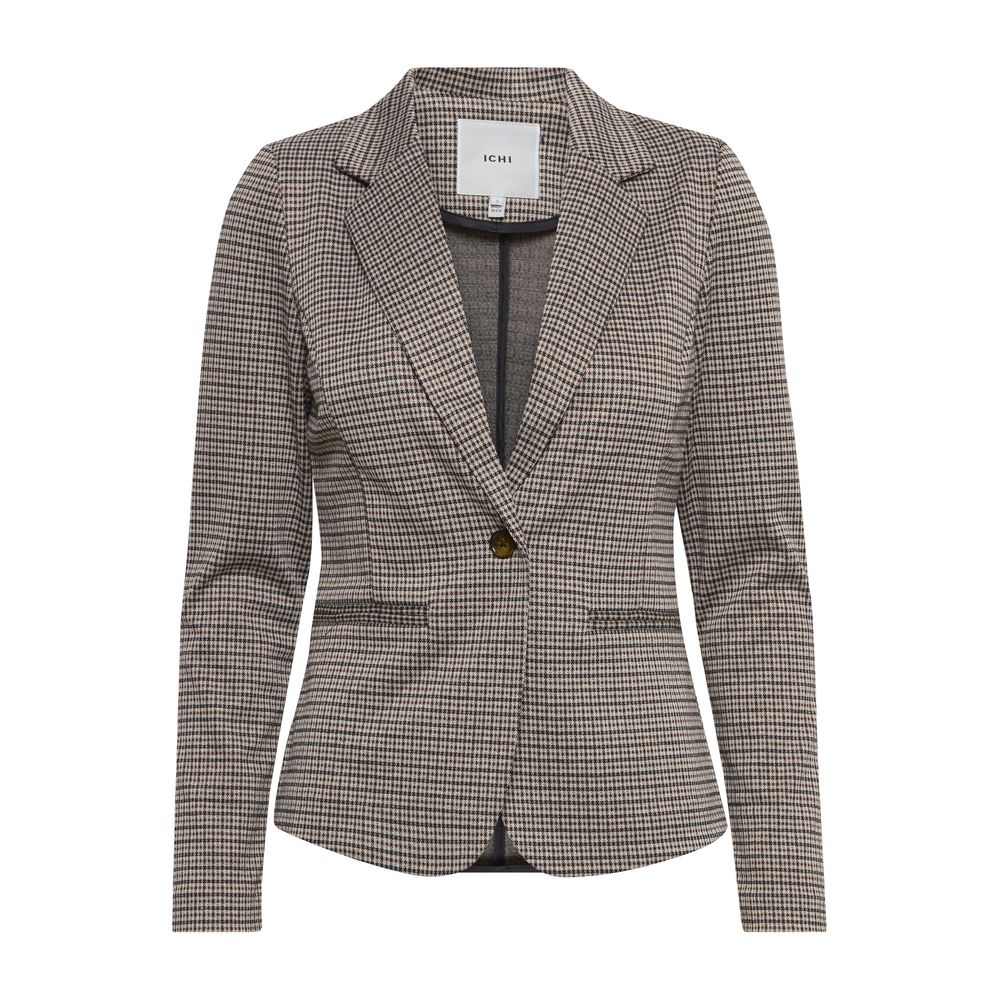 ICHI Beigefarbener Polyester-Blazer