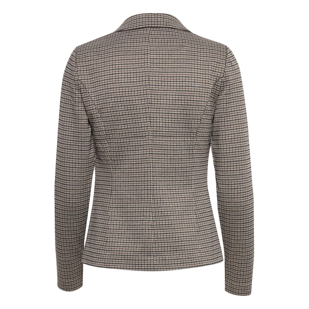 ICHI Beigefarbener Polyester-Blazer