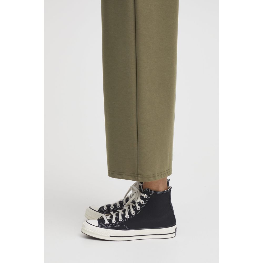 ICHI Grüne Hose aus recyceltem Polyester